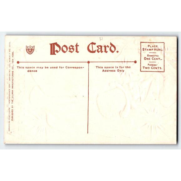 4th Of July Postcard Uncle Sam Fireworks USA Flag Ullman Series 2315 Unposted - Picture 2 of 2